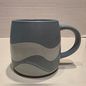 Anchor & Flow Mug Minimalist Calming Blue Wave 10 Oz Ceramic Mug from AYNIL Co